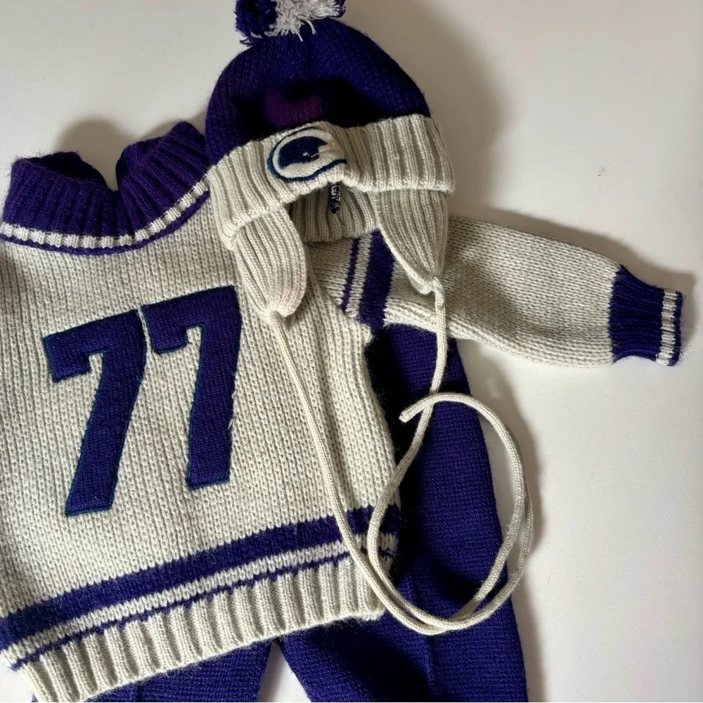 Vintage 80s baby football player Halloween costume 12 month